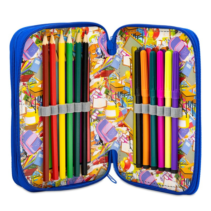 Penar echipat CNX Bufnita, 2 fermoare, 20 de piese incluse, 20 x 12.5 x 4 cm, albastru 3