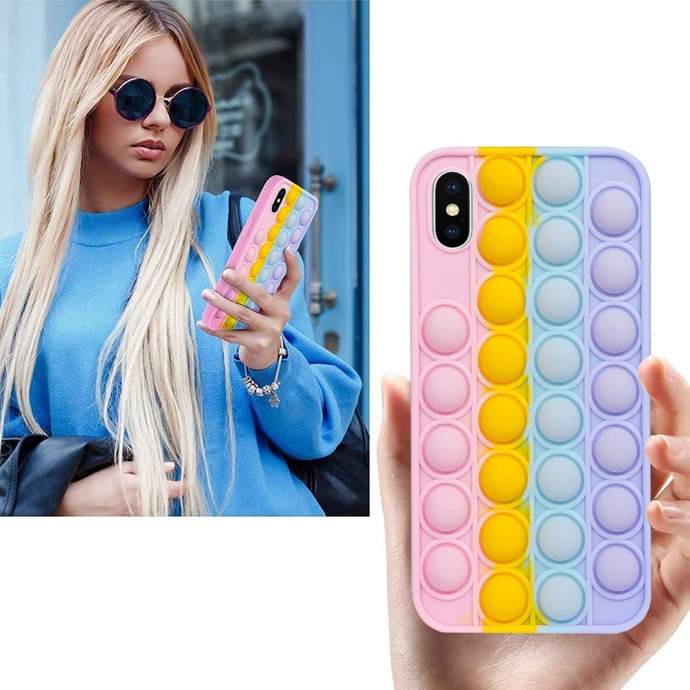 Husa antistres tip Pop It! pentru iPhone XR, multicolora 2