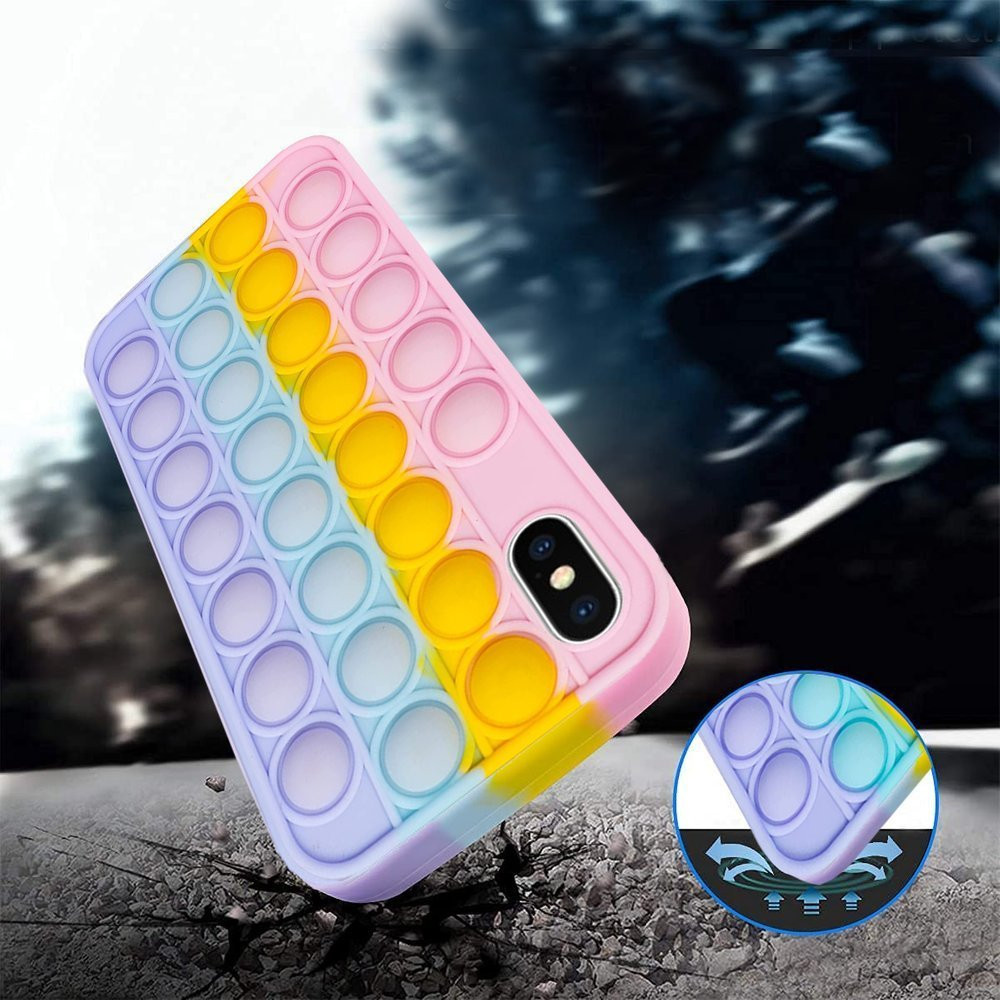 Husa antistres tip Pop It! pentru iPhone XR, multicolora 3