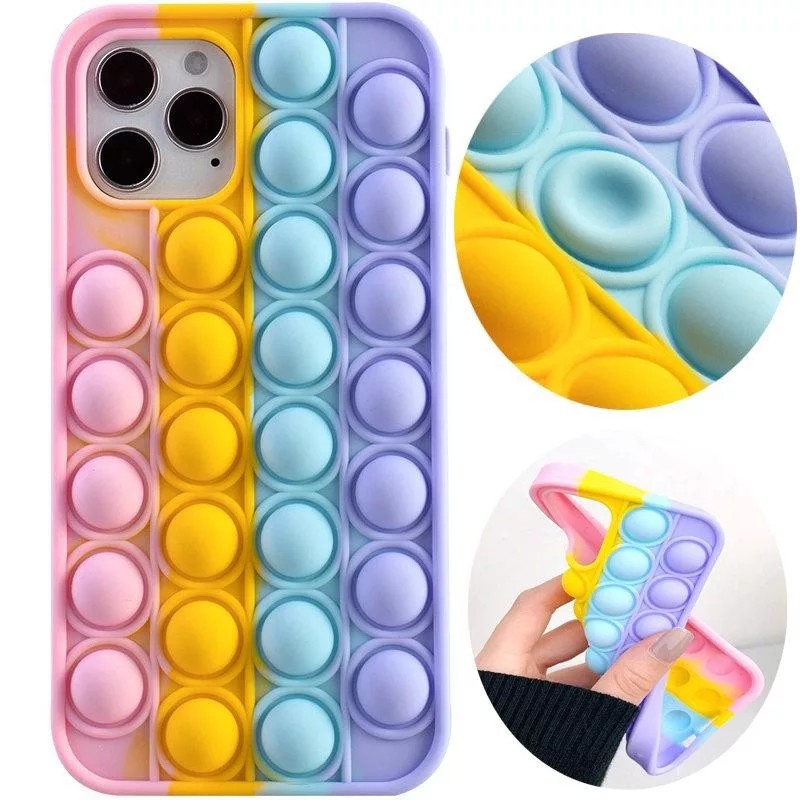 Husa antistres Pop It! pentru Apple iPhone 13 Pro, multicolora 2