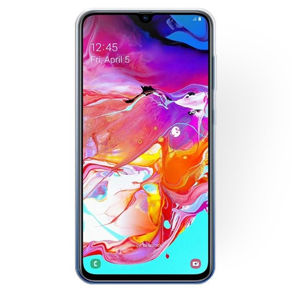 Husa Luxury Glitter Gradient pentru Samsung Galaxy A41, albastru cu argintiu 2