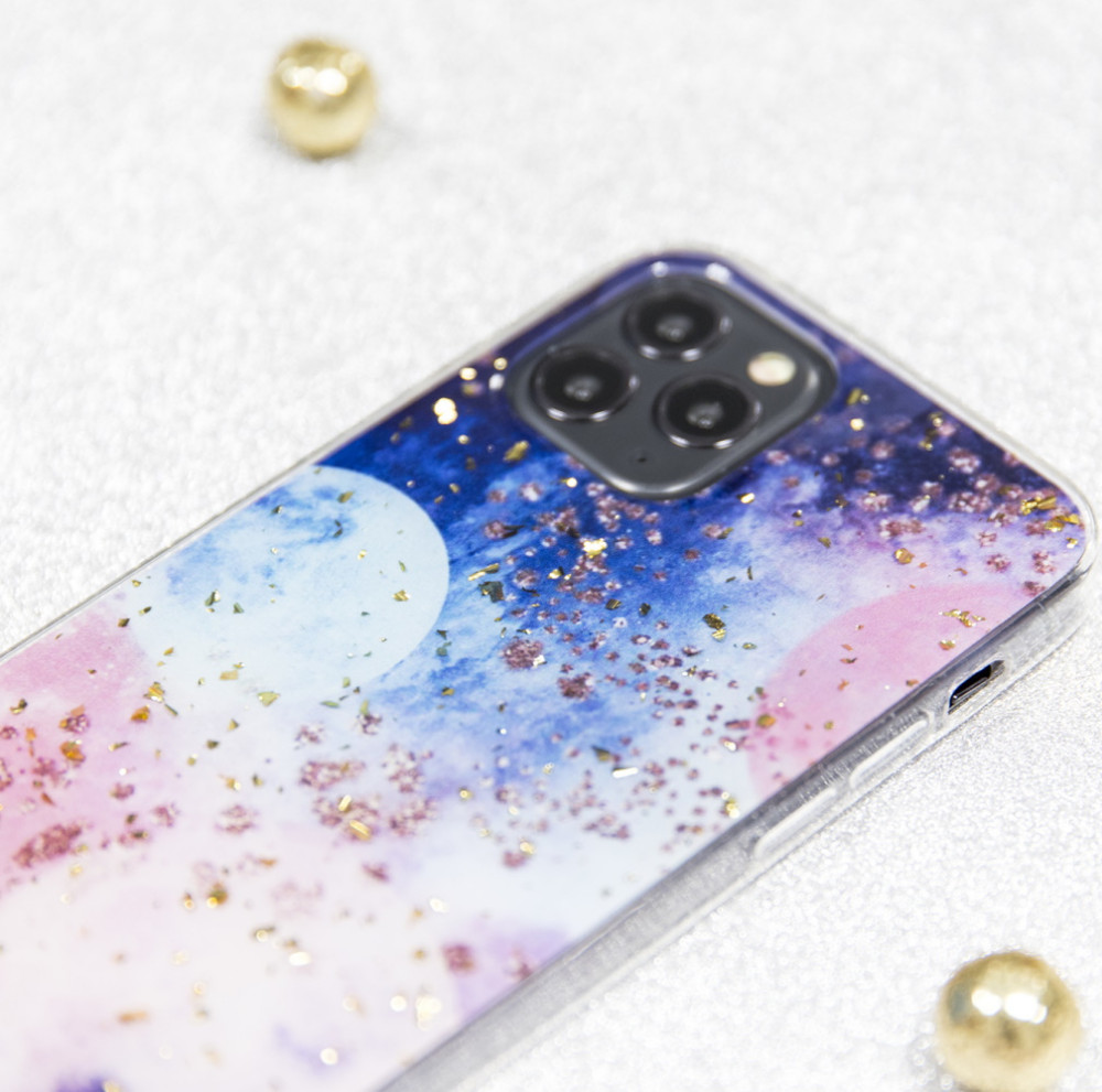 Husa Apple iPhone 15, Gold Glam Galactic 2