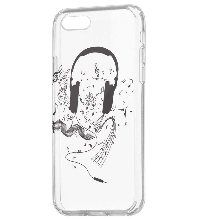Husa de protecție pentru iPhone XS Max, TPU transparent, model Music 1 2