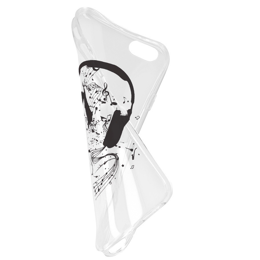 Husa de protecție pentru iPhone XS Max, TPU transparent, model Music 1 3