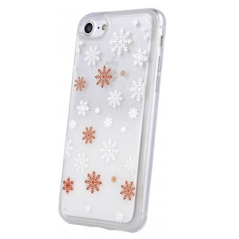Husa de protecție pentru iPhone XS Max, TPU cu stelute si lichid, model Winter1 2