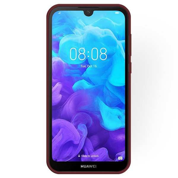 Husa Huawei Y5 2019 Matt TPU, silicon moale, burgundy 2