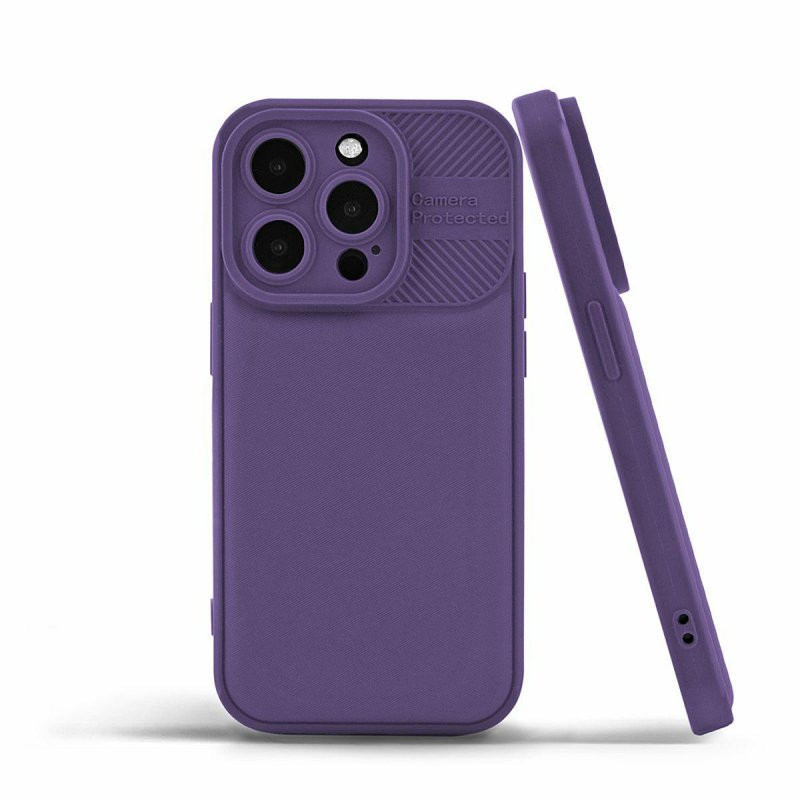 Husa Apple iPhone 12 Pro, Camera Protect, silicon moale, flexibil, mov 2
