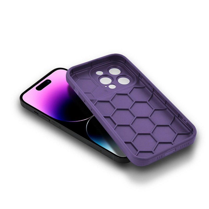 Husa Apple iPhone 12 Pro, Camera Protect, silicon moale, flexibil, mov 5