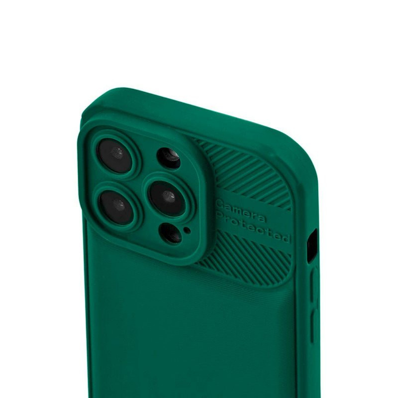 Husa Apple iPhone 12 Pro, Camera Protect, silicon moale, flexibil, verde 2