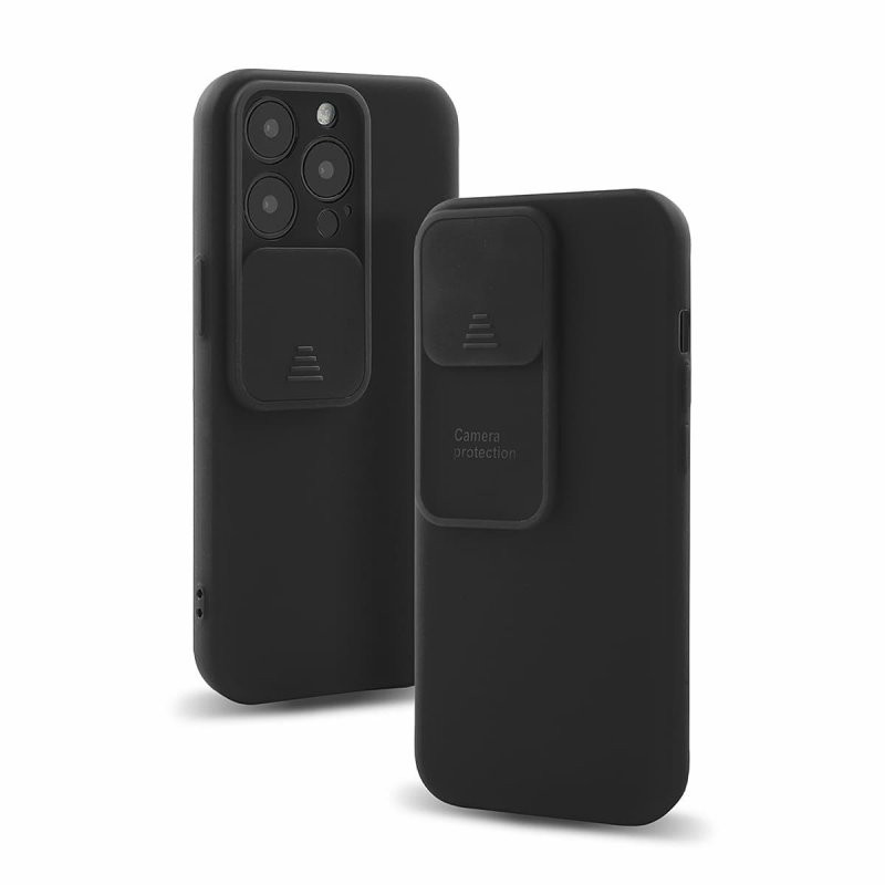 Husa Apple iPhone 13 Pro, Vertical Slide TPU, silicon moale, flexibil, neagra 2