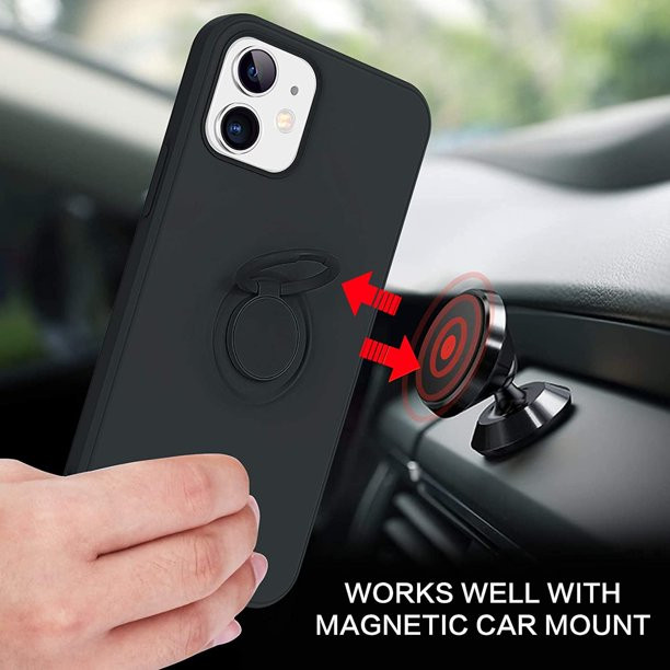 Husa protectie Xiaomi Redmi 10, Finger Ring, rosie 2