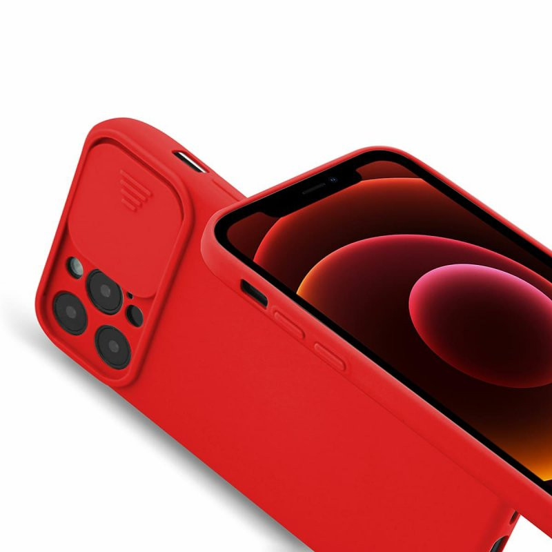 Husa Xiaomi Redmi 10, Slide TPU, silicon moale, flexibil, rosie 4
