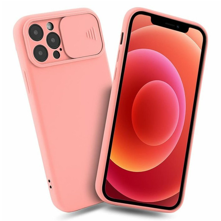 Husa Samsung Galaxy A12, Slide TPU, silicon moale, flexibil, roz pal 2