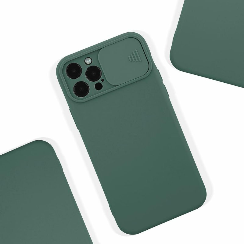 Husa Samsung Galaxy A03s/A02s, Slide TPU, silicon moale, flexibil, verde inchis 3