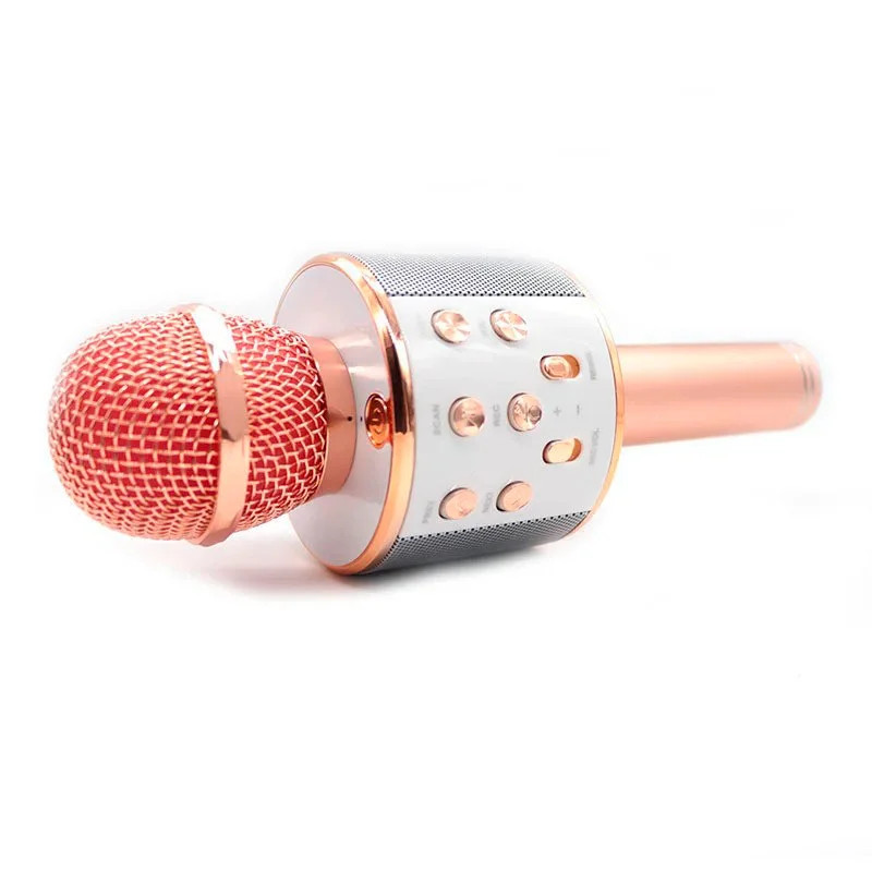 Microfon Karaoke WS858, rose gold 3