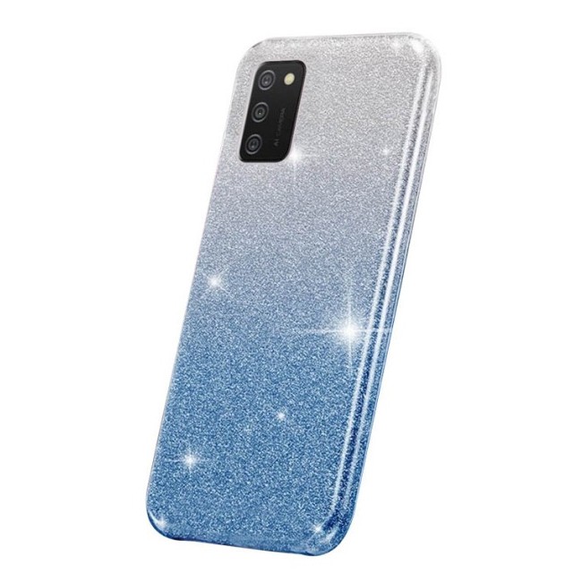 Husa Luxury Glitter Gradient pentru Samsung Galaxy A72, albastru cu argintiu 2