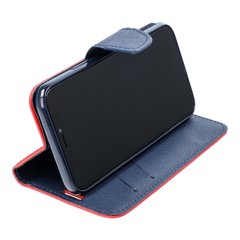 Husa protectie Samsung Galaxy S22+ (S22 Plus), Fancy Case, tip carte, inchidere magnetica, rosu/albastru 4