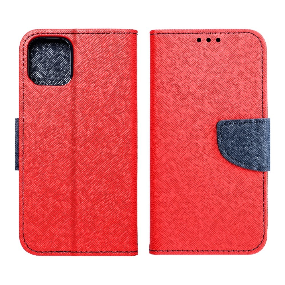 Husa protectie Apple iPhone 14 Pro, Fancy Case, tip carte, inchidere magnetica, rosu/albastru 5