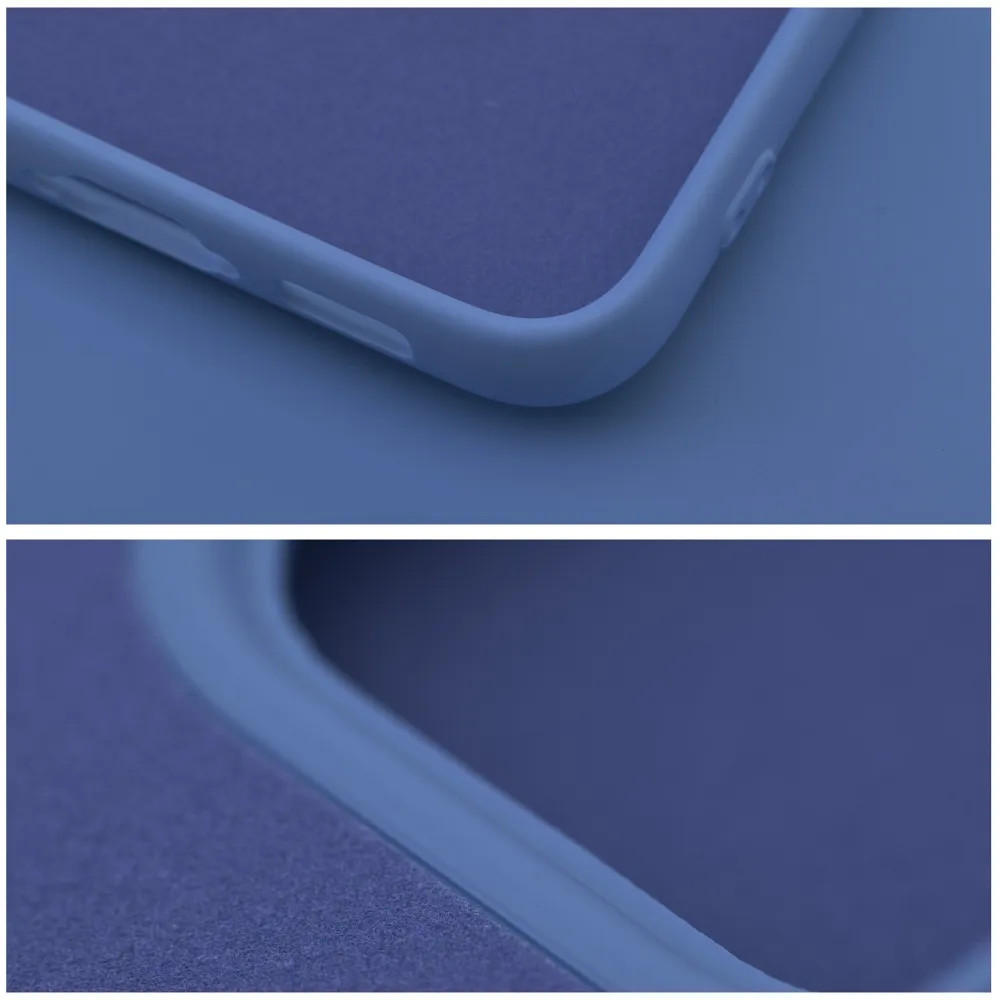 Husa Apple iPhone 14 Pro Max, Luxury Silicone, catifea in interior, albastra 4