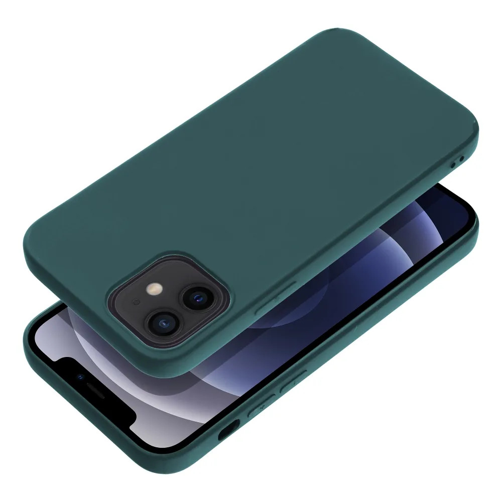 Husa Apple iPhone 12 Pro, Matt TPU, silicon moale, verde inchis 2