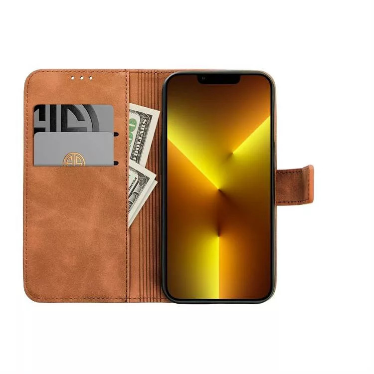 Husa protectie Xiaomi 13 Lite, Tender Book, inchidere cu clapa magnetica, maro 4