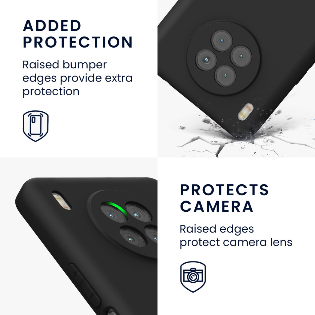 Husa protectie Honor 50 Lite, Matt TPU, silicon moale, negru 2