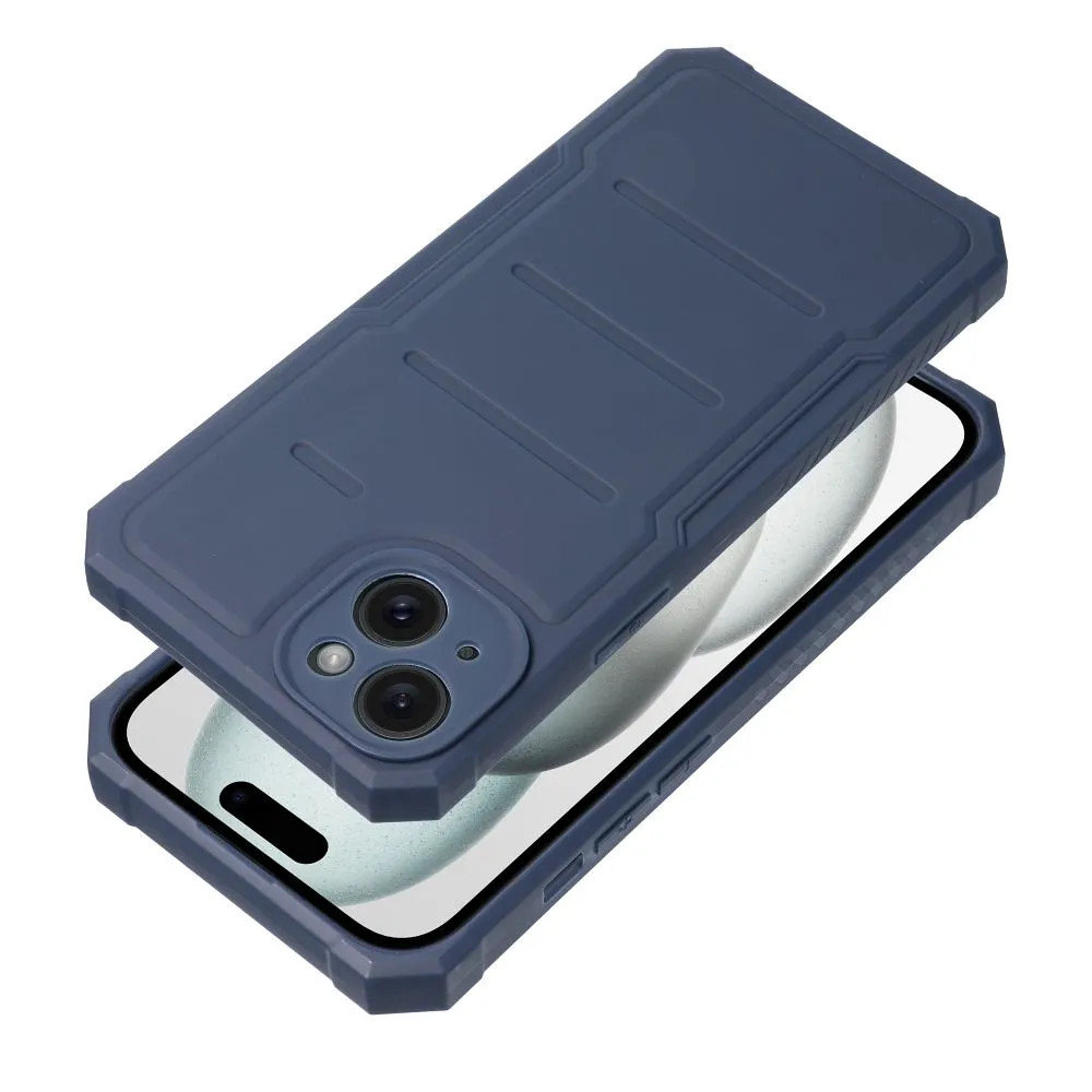 Husa Apple iPhone 15 Plus, Heavy Duty, microfibra, albastra 3