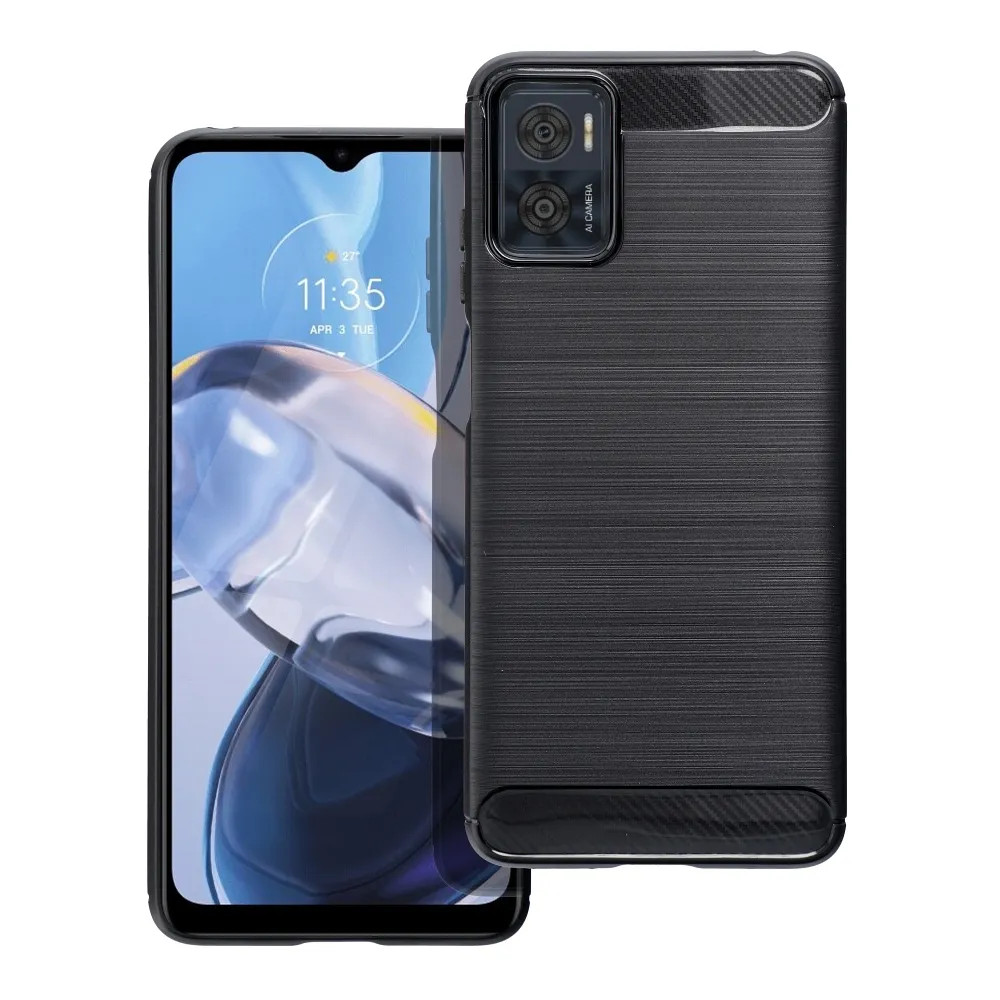 Husa protectie Motorola Moto E22 / E22i, Carbon Stripe, neagra 2