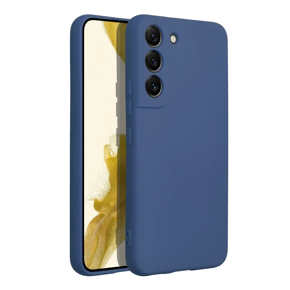 Husa Samsung Galaxy S23 FE, Luxury Silicone, catifea in interior, protectie camere, albastru inchis 2