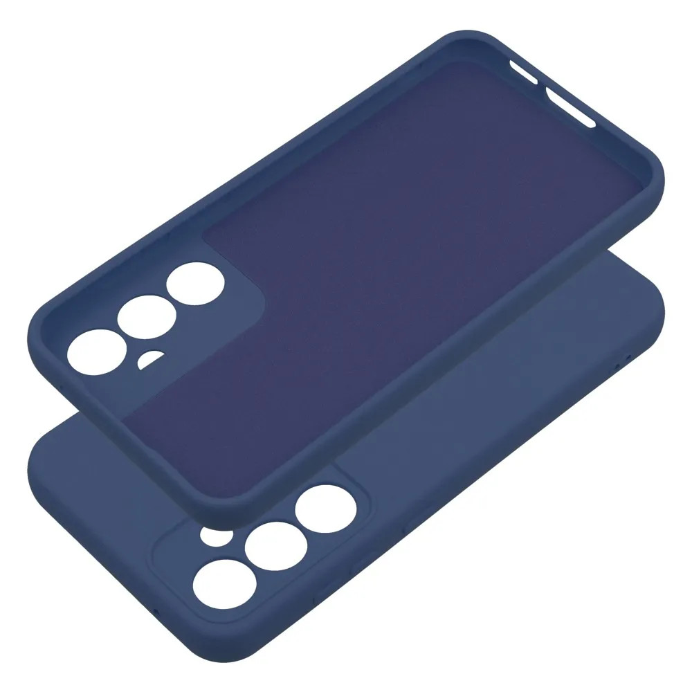 Husa Samsung Galaxy S23 FE, Luxury Silicone, catifea in interior, protectie camere, albastru inchis 3