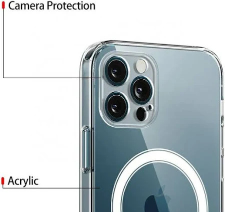 Husa de protectie Apple iPhone 13, compatibila MagSafe, protectie camere, transparenta 3