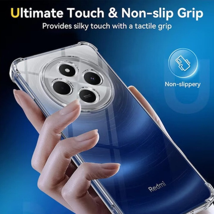 Husa Xiaomi Redmi 14C, TPU transparent, intarituri in colturi, grosime 1,5 mm 4