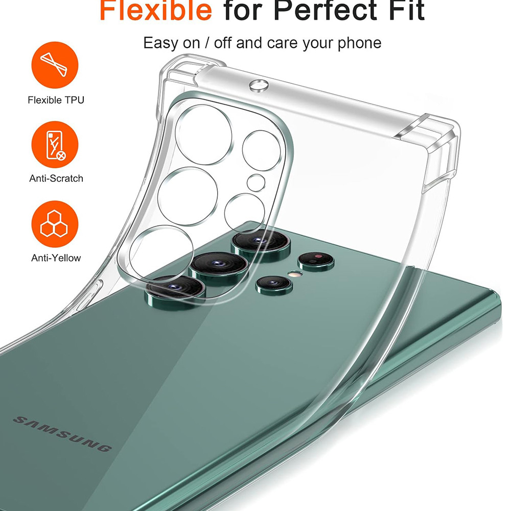 Husa Samsung Galaxy S25 Ultra, TPU transparent, intarituri in colturi, grosime 1,5 mm 2