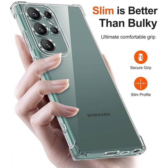 Husa Samsung Galaxy S25 Ultra, TPU transparent, intarituri in colturi, grosime 1,5 mm 3