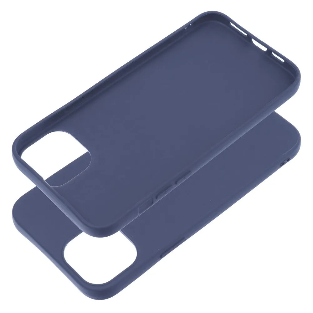 Husa Apple iPhone 14 Pro Max, Matt TPU, silicon moale, albastru inchis 3