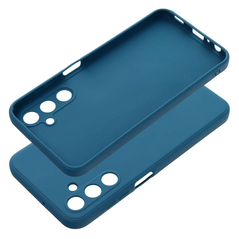 Husa Samsung Galaxy A55, Matt TPU, silicon moale, albastra 2