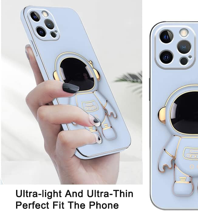Husa Apple iPhone 14 Pro, Astronaut Case, protectie camera, functie stand expunere, albastra 4