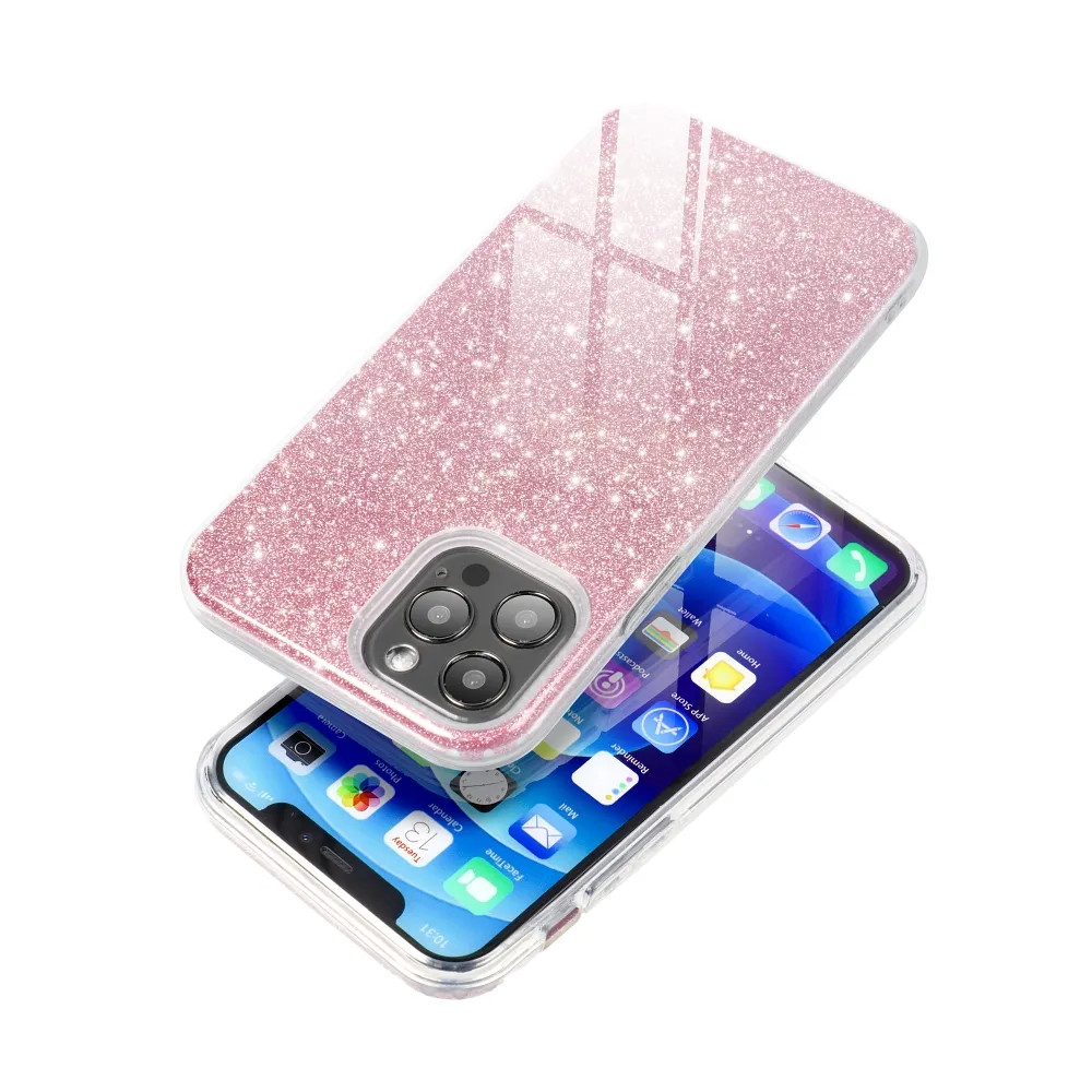 Husa protectie Samsung Galaxy A25, Luxury Glitter, roz 4