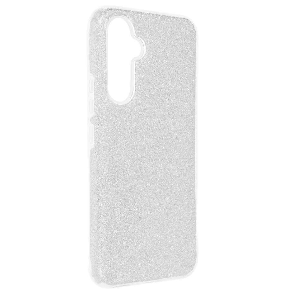 Husa protectie Samsung Galaxy A35, Luxury Glitter, argintie 2