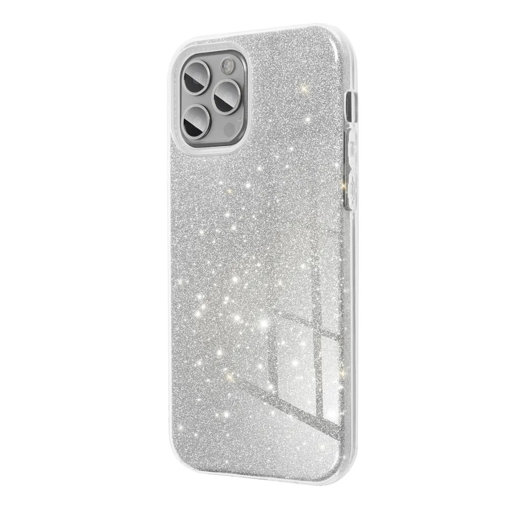 Husa protectie Samsung Galaxy A35, Luxury Glitter, argintie 3