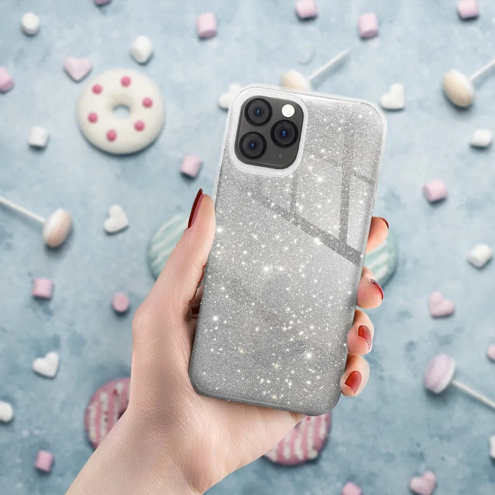 Husa protectie Samsung Galaxy A35, Luxury Glitter, argintie 4