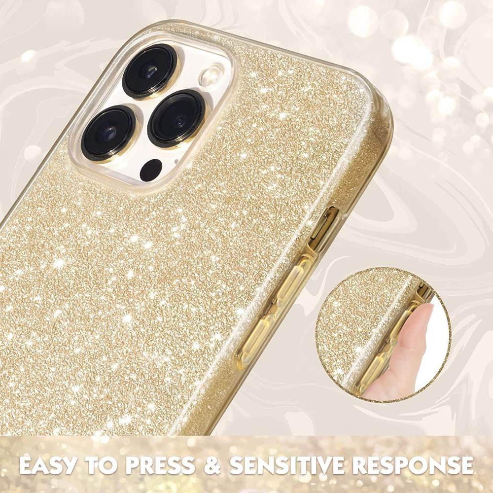 Husa protectie Samsung Galaxy A35, Luxury Glitter, aurie 3