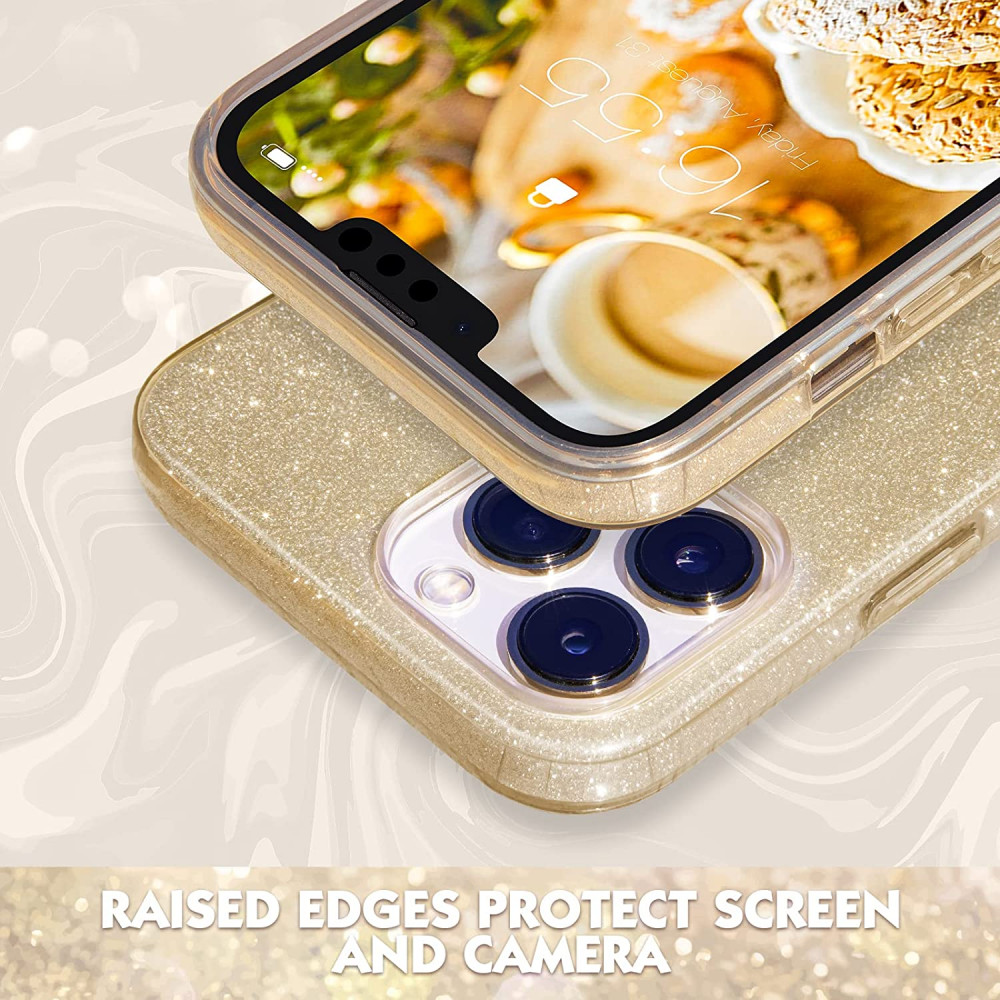 Husa protectie Samsung Galaxy A35, Luxury Glitter, aurie 4