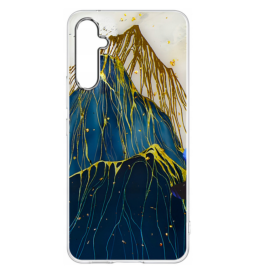 Husa protectie Samsung Galaxy A35, Gold Glam Mountain 2