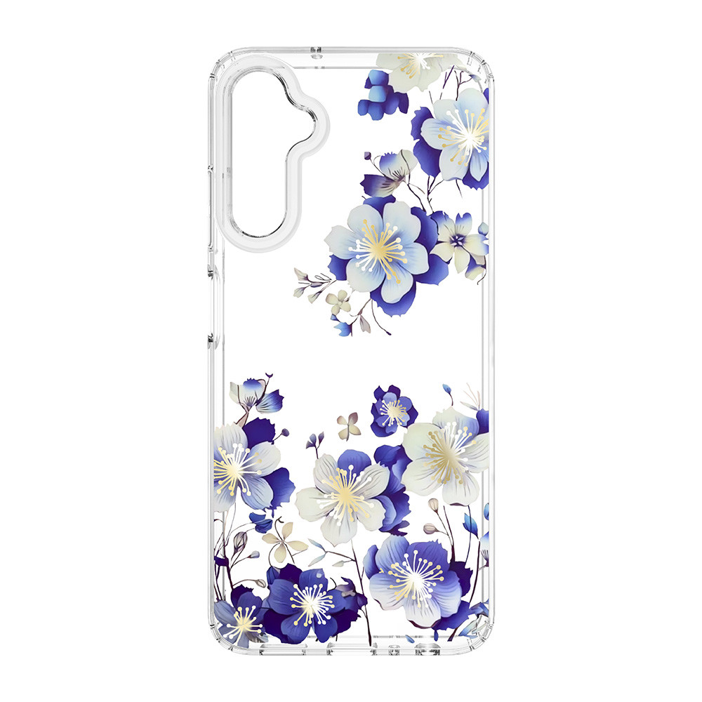 Husa Samsung Galaxy S23, IMD Print Case, TPU flexibil, transparent, Floral 2