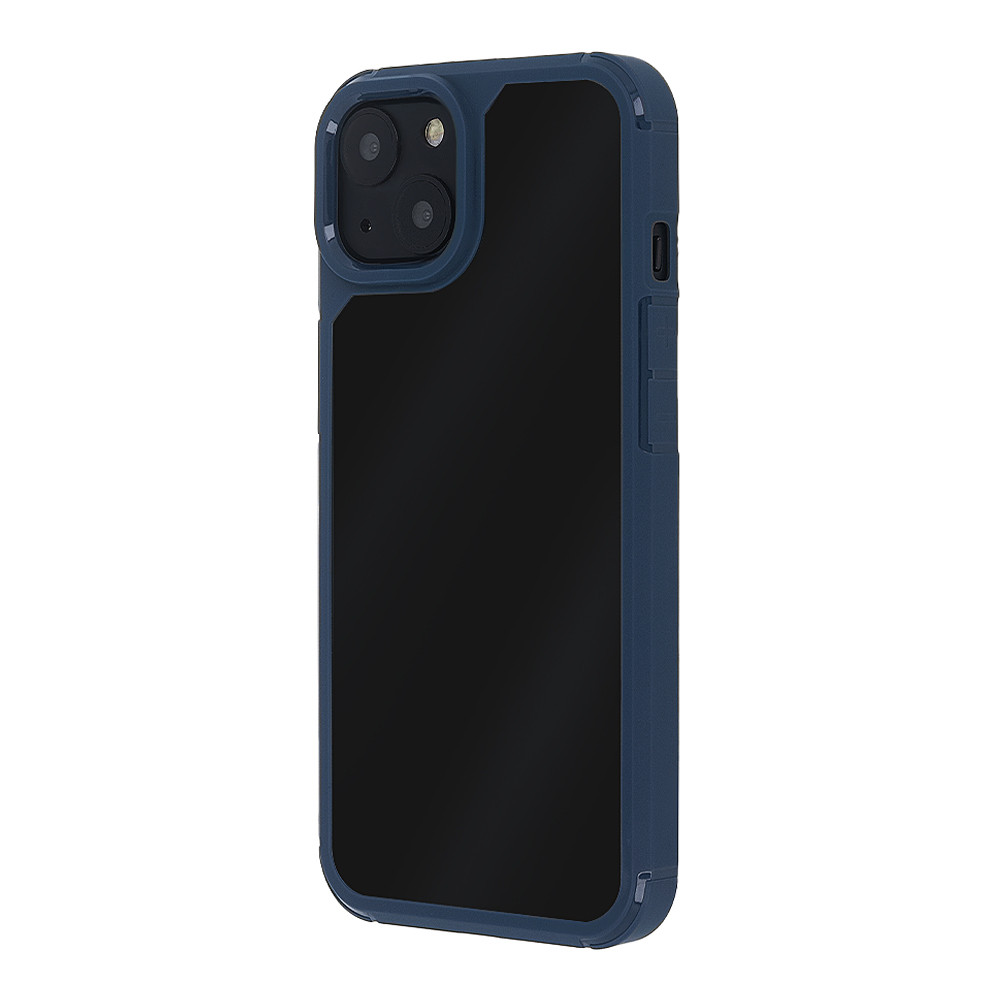 Husa protectie Apple iPhone 14 Pro Max, Color Shock TPU, margini antisoc, spate transparent, albastru 5