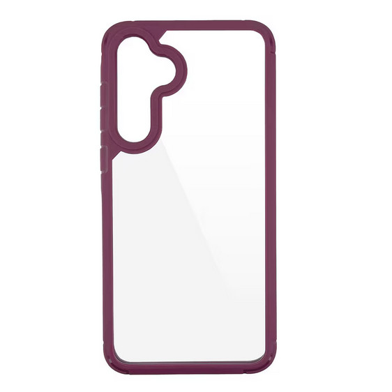 Husa protectie Samsung Galaxy A15, Color Shock TPU, margini antisoc, spate transparent, burgundy 2