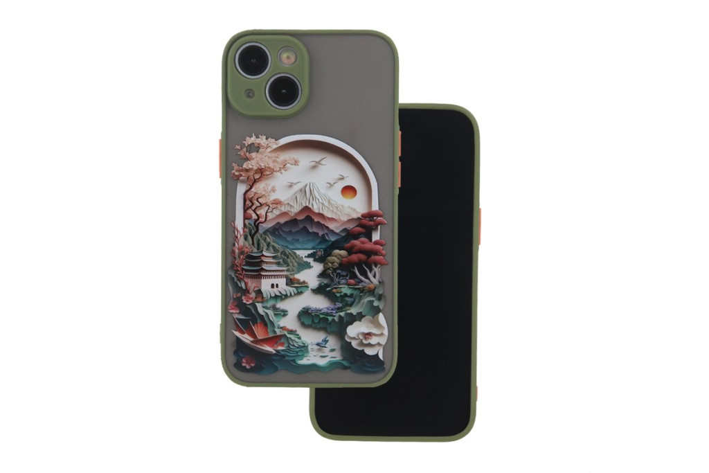 Husa Samsung Galaxy A35, Ultra Trendy, protectie camera, TPU + PC, margini verzi 3