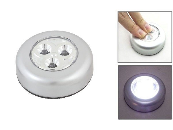 Mini lampa cu 3 LED-uri ZD9, functionare prin apasare 2