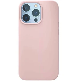 Husa Apple iPhone 13 Pro Max, Luxury Silicone, catifea in interior, roz pal